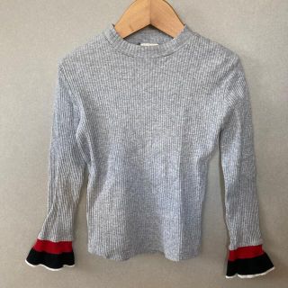 ザラキッズ(ZARA KIDS)のZara Kids★フレア袖リブカットソー★128(Tシャツ/カットソー)