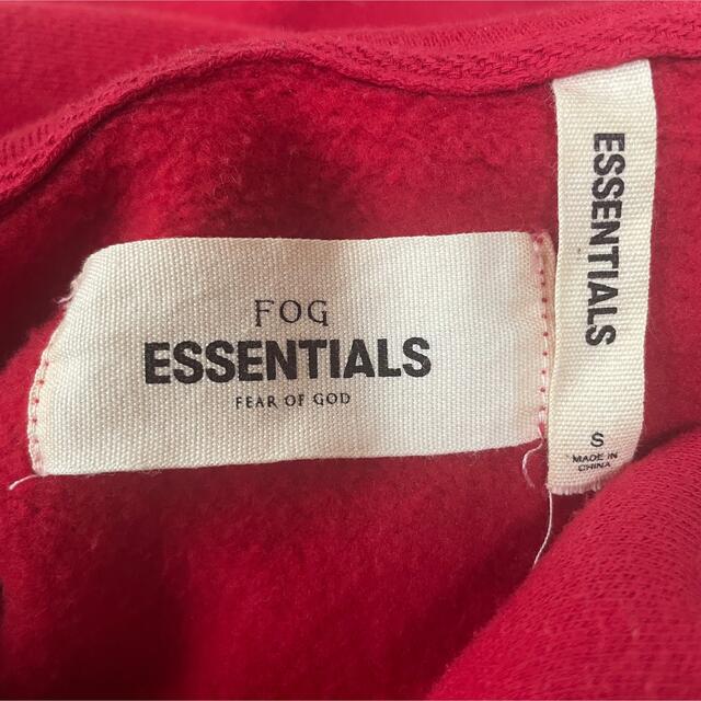 FOG FEAR OF GOD ESSENTIALS 赤 S