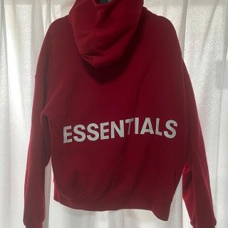 エッセンシャル(Essential)のESSENTIALS FOG 赤　パーカー　Sサイズ(パーカー)