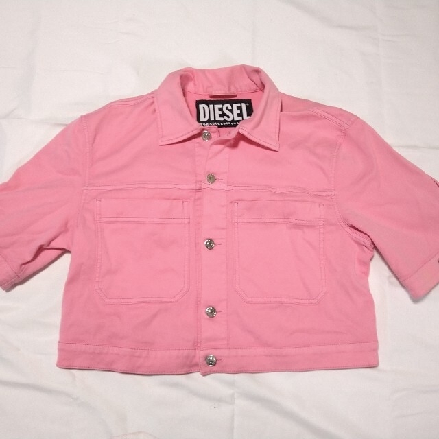 DIESEL(ディーゼル)のDIESEL　デニムジャケット　ライダース　フリルジャケット レディースのジャケット/アウター(Gジャン/デニムジャケット)の商品写真