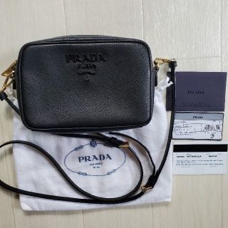 プラダ(PRADA)のPRADA プラダモノクロームショルダーバッグ 　ブラック　付属品有り(ショルダーバッグ)