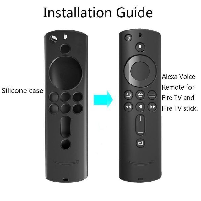 【再入荷】Amazon fire tv シリコン リモコンカバー ブラック スマホ/家電/カメラのテレビ/映像機器(その他)の商品写真