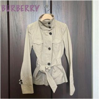 バーバリーブラックレーベル(BURBERRY BLACK LABEL)の新品　バーバリー　ミリタリージャケット　36(ミリタリージャケット)