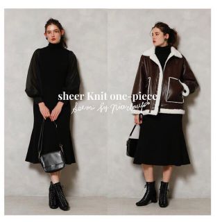 ワンアフターアナザーナイスクラップ(one after another NICE CLAUP)のseemi byNiceclaup シアーニットワンピース(ロングワンピース/マキシワンピース)