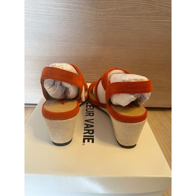 クロールバリエ  オレンジ ウェッジサンダル レディースの靴/シューズ(サンダル)の商品写真