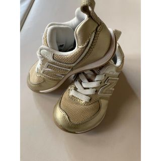 ニューバランス(New Balance)のNew Balance 14cm ゴールド(スニーカー)