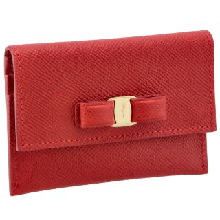 フェラガモ(Ferragamo)のFERRAGAMO 二つ折り カードケース VARA リボン 683531(名刺入れ/定期入れ)