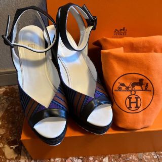 エルメス(Hermes)の正規品　エルメス　サンダル　ウェッジソール　美品(サンダル)