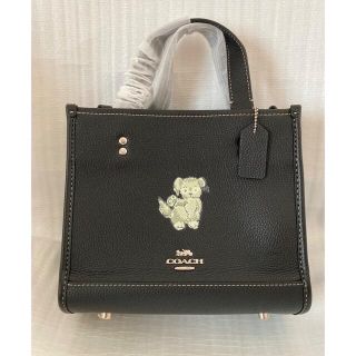 バッグCOACHデンプシー トート22・ハッピー ドッグ ブラック❣️新品
