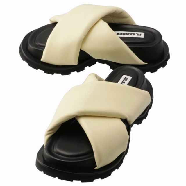 JIL SANDER サンダル レザー クロスストラップ シューズ 靴 レディースの靴/シューズ(サンダル)の商品写真
