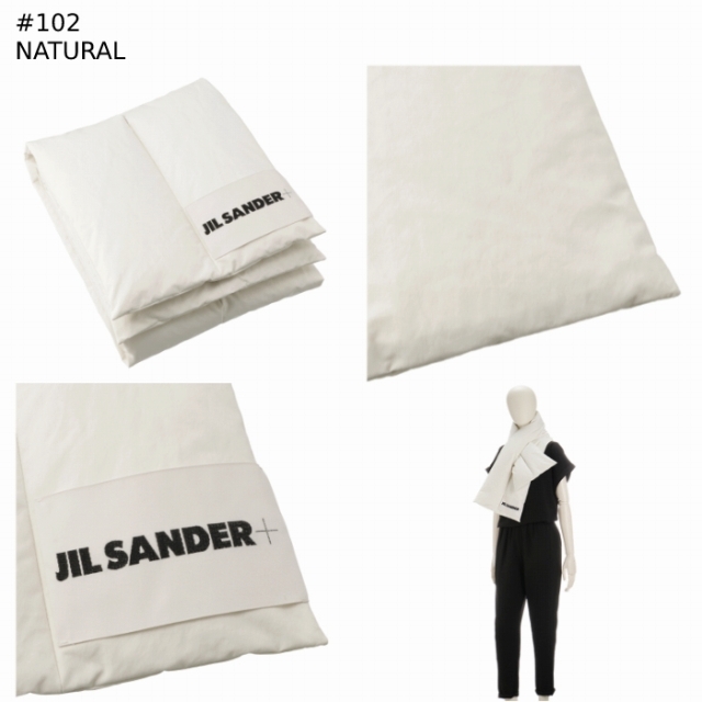 JIL SANDER マフラー ダウン スカーフ レディースのファッション小物(ストール/パシュミナ)の商品写真