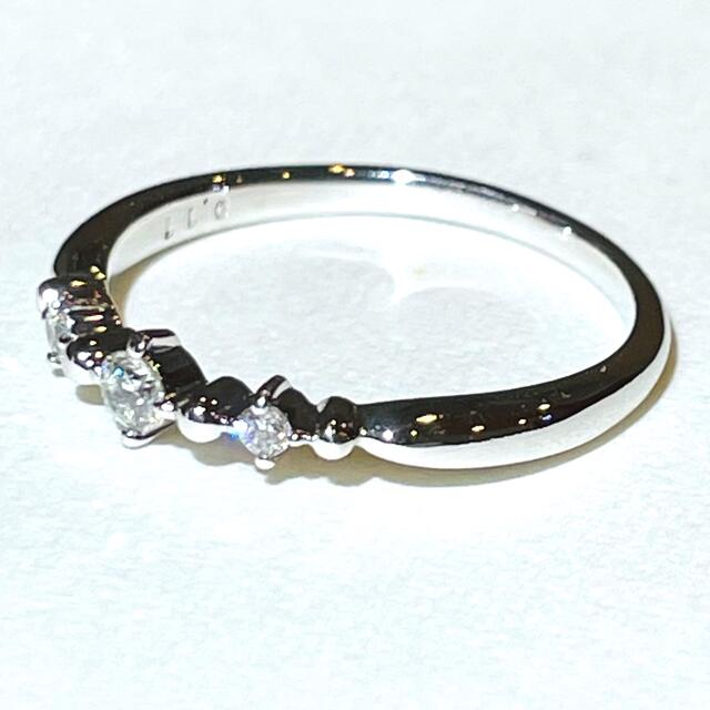 ☆K18WG ダイヤ0.11ct付きリング☆ レディースのアクセサリー(リング(指輪))の商品写真