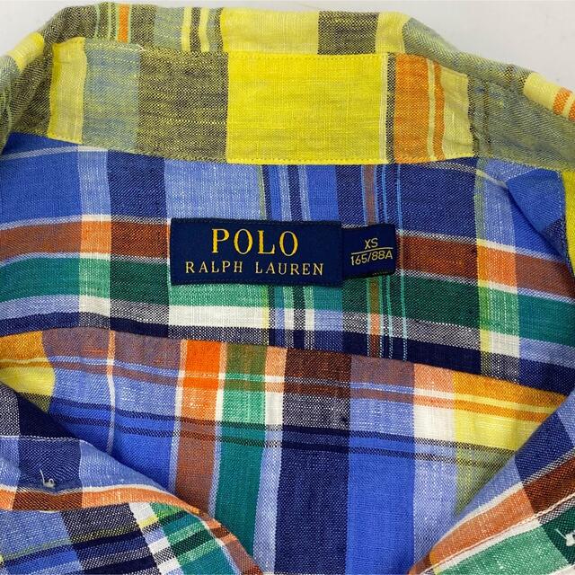 POLO RALPH LAUREN(ポロラルフローレン)のポロラルフローレン　チェック　シャツ　長袖　ブルー　イエロー系　r357 メンズのトップス(シャツ)の商品写真