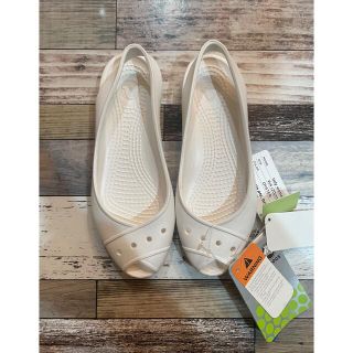 クロックス(crocs)の在庫1点　クロックス 室内履き ベランダ 20cm プール トイレ ホワイト(サンダル)