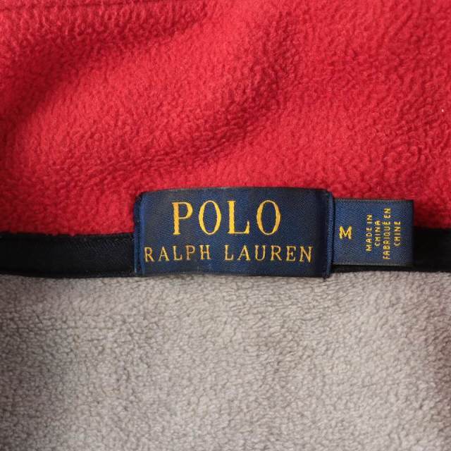 POLO RALPH LAUREN(ポロラルフローレン)のポロ ラルフローレン フリースプルオーバー ハーフジップ ロゴ M グレー メンズのジャケット/アウター(その他)の商品写真