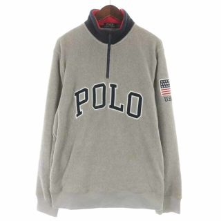 ポロラルフローレン(POLO RALPH LAUREN)のポロ ラルフローレン フリースプルオーバー ハーフジップ ロゴ M グレー(その他)