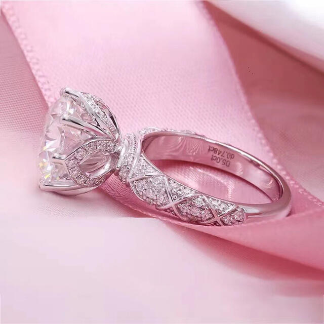 WEB限定】 【高級仕様】5.0ct モアサナイト リング K18 リング(指輪
