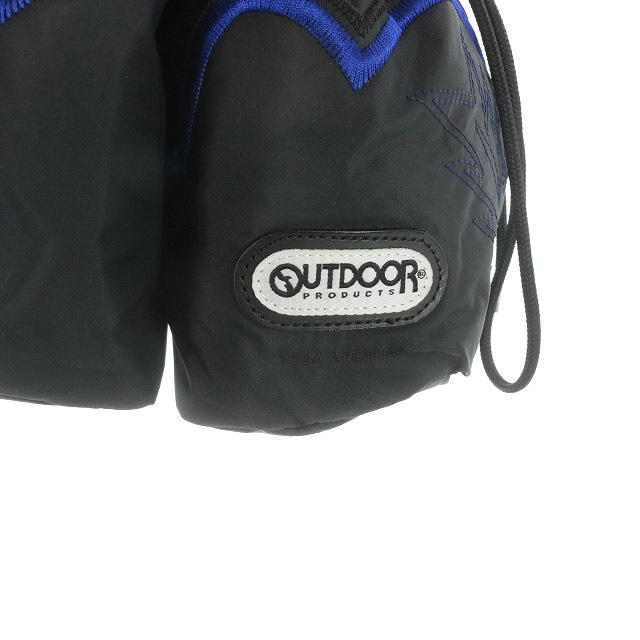 OUTDOOR PRODUCTS アウトドアプロダクツ ハンドバッグ ナイロン 巾着バッグ ロゴ 黒