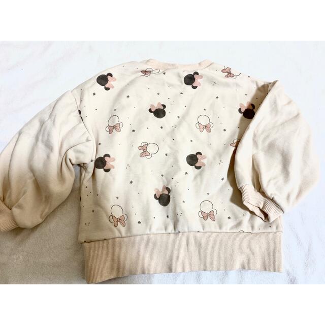 Disney(ディズニー)のミニー　裏起毛トレーナー キッズ/ベビー/マタニティのキッズ服女の子用(90cm~)(Tシャツ/カットソー)の商品写真