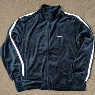 シュプリーム(Supreme)の黒XL Supreme Studded Velour Track Jacket(ブルゾン)