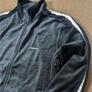黒XL Supreme Studded Velour Track Jacket