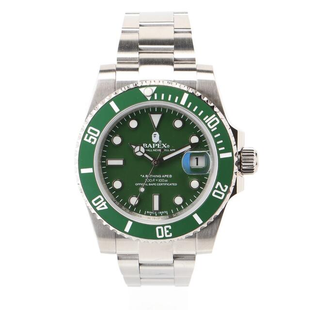 BAPE A BATHING APE TYPE 1 BAPEX green時計