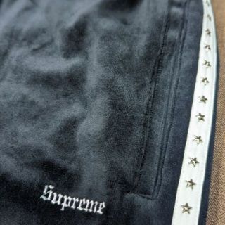 Supreme - 黒XL Supreme Studded Velour Track Pantの通販 by なっこ