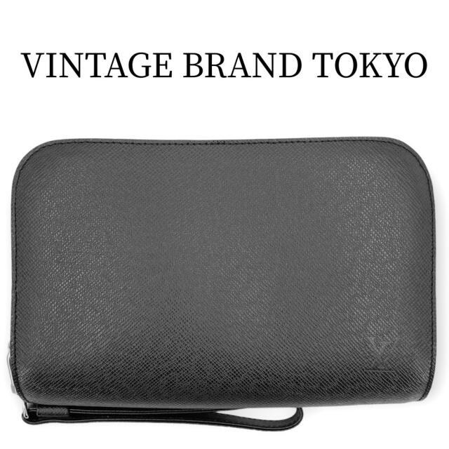 LOUIS VUITTON ルイヴィトン クラッチバッグ タイガ バイカル セカンドバッグ ブラック 黒 鞄 かばん M30182 シルバー金具 メンズ 送料無料 美品【品】