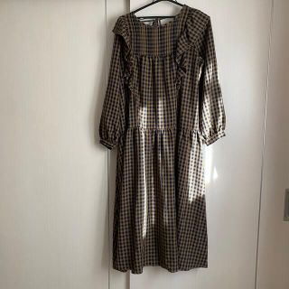 ダブルクローゼット(w closet)の週末お値下げ‼︎Alley 21aw バックオープンチェックワンピース(ロングワンピース/マキシワンピース)