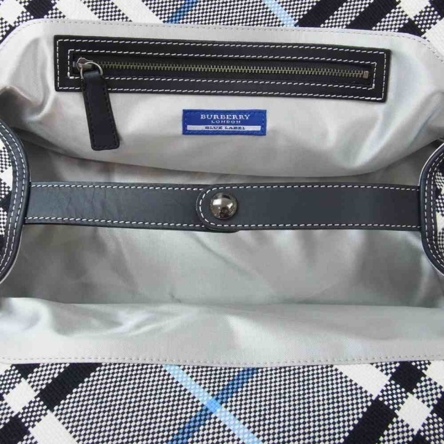 BURBERRY BLUE LABEL(バーバリーブルーレーベル)のBURBERRY BLUE LABEL バーバリーブルーレーベル ロンドン ブルーレーベル チェック バッグ ブラック系【中古】 レディースのバッグ(ハンドバッグ)の商品写真