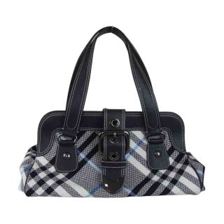 バーバリーブルーレーベル(BURBERRY BLUE LABEL)のBURBERRY BLUE LABEL バーバリーブルーレーベル ロンドン ブルーレーベル チェック バッグ ブラック系【中古】(ハンドバッグ)