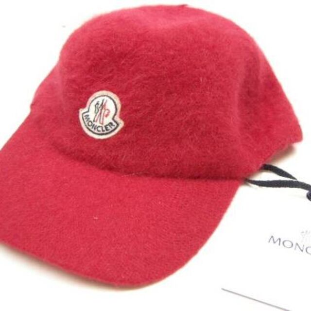 MONCLERのサイズSサイズS■新品本物■モンクレール 帽子 アンゴラ混キャップ 赤 ユニセックス