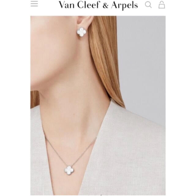 Van Cleef & Arpels(ヴァンクリーフアンドアーペル)の新品未使用 ヴァンクリーフ&アーペル ヴィンテージアルハンブラ 白蝶貝 WG レディースのアクセサリー(ネックレス)の商品写真