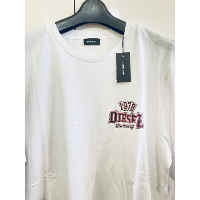 DIESEL(ディーゼル)の新品未使用！　ディーゼル　DIESEL ロングTシャツ　ホワイトＬ メンズのトップス(Tシャツ/カットソー(七分/長袖))の商品写真