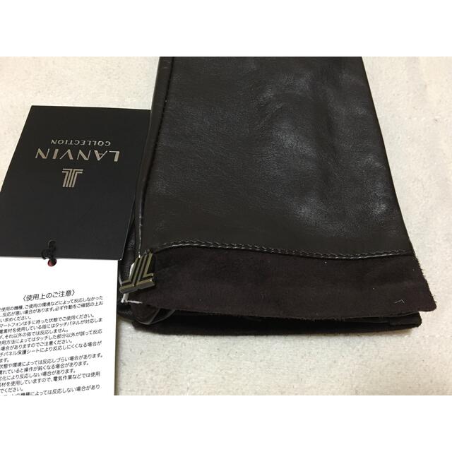 LANVIN COLLECTION(ランバンコレクション)の158新品LANVINランバン羊革レディース手袋グローブ日本製スマホ対応 レディースのファッション小物(手袋)の商品写真