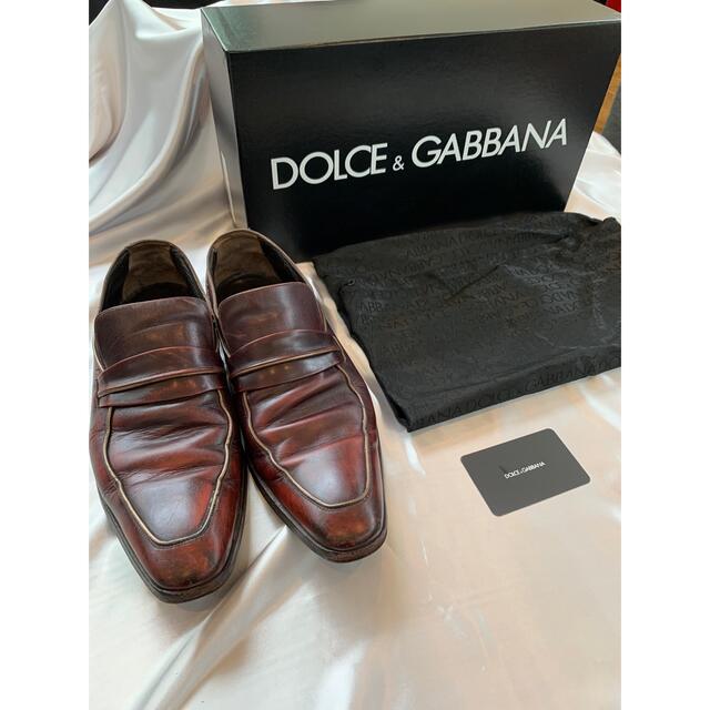 【箱、シューズ袋有】DOLCE&GABBANA メンズ レザーシューズ 革靴