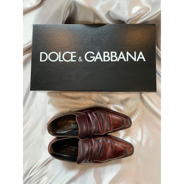 【箱、シューズ袋有】DOLCE&GABBANA メンズ レザーシューズ 革靴 2