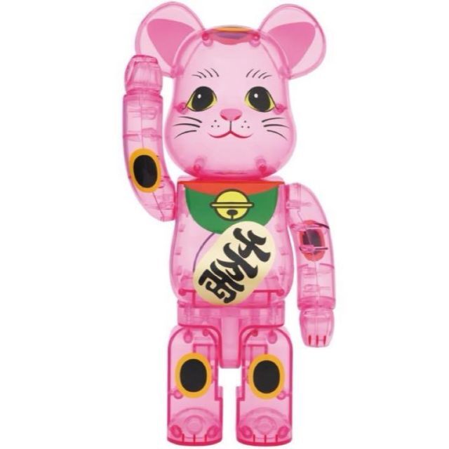 BE@RBRICK 招き猫 桃色透明メッキ 100％ & 400％ 12体セット