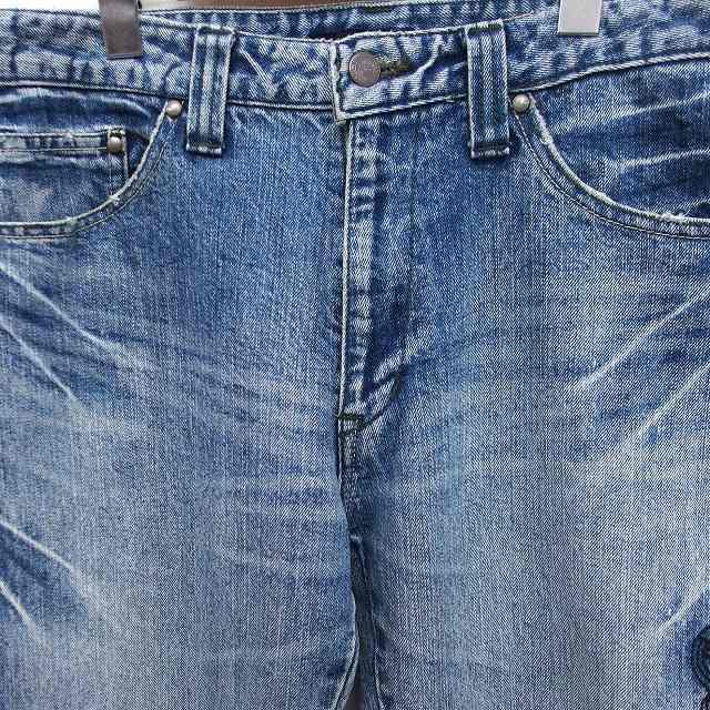 LUZ(ルース)のルース LUZ デニム ジーンズ ワイド ストレート パンツ 刺繍 ダメージ 2 メンズのパンツ(デニム/ジーンズ)の商品写真