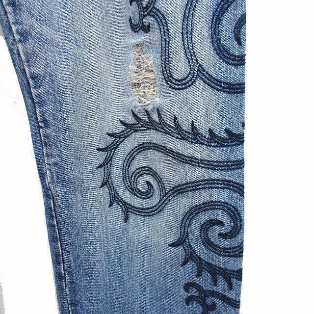LUZ(ルース)のルース LUZ デニム ジーンズ ワイド ストレート パンツ 刺繍 ダメージ 2 メンズのパンツ(デニム/ジーンズ)の商品写真
