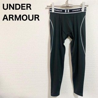 アンダーアーマー(UNDER ARMOUR)の★未使用★アンダーアーマー レギンス メンズMD 黒 ロゴ 裏起毛 ロング(レギンス/スパッツ)