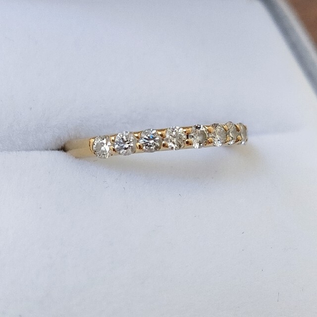 ダイヤモンド V字 リング K18YG 0.30ct 2.6g アクセサリー リング