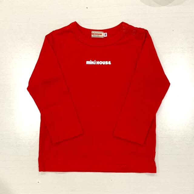 mikihouse(ミキハウス)のミキハウス　ロンT ロゴプリント　90cm キッズ/ベビー/マタニティのキッズ服女の子用(90cm~)(Tシャツ/カットソー)の商品写真