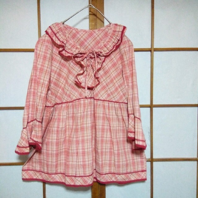 ピンクハウス PINKHOUSE フリル チェック ブラウス propar.com.ar