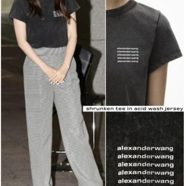 Alexander Wang(アレキサンダーワン)の【alexandereang】shrunken アシッドウォッシュ Tシャツ  レディースのトップス(Tシャツ(半袖/袖なし))の商品写真