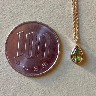 ジュエリーツツミ(JEWELRY TSUTSUMI)の【こう様専用】K10 イエローゴールド　ペリドット　ネックレス　8月　誕生石(ネックレス)