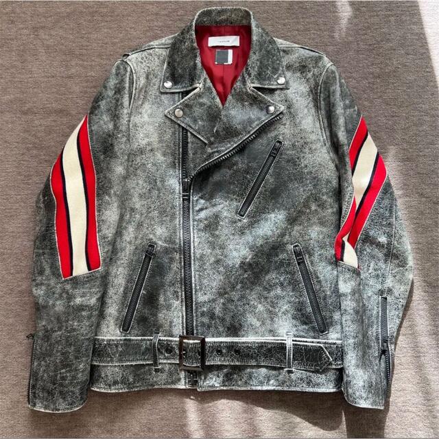 定価18.7万FACETASMファセッタズム クラック加工ライダースジャケット4
