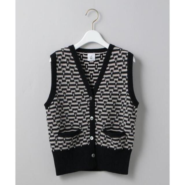 6(ROKU)＞TRIANGLE JACQUARD KNIT VEST/ベスト 商品の状態 株価 メンズ