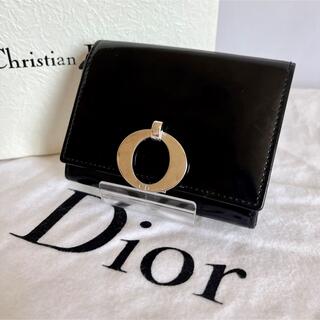 ディオール(Dior)の【大人気】ディオール　Dior エナメル　ブラック　コインケース　財布　ロゴ(財布)