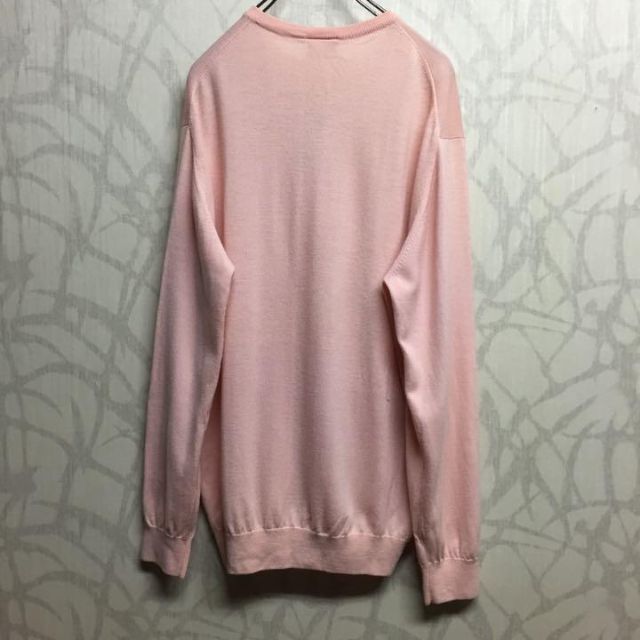 【激レア】ラコステ ニット 胸刺繍ロゴ ピンク プルオーバー 可愛いデザイン
